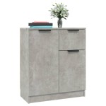 vidaXL Servante, 2 piese, gri beton, 60x30x70 cm, lemn prelucrat