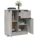 vidaXL Servante, 2 piese, gri beton, 60x30x70 cm, lemn prelucrat