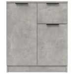 vidaXL Servante, 2 piese, gri beton, 60x30x70 cm, lemn prelucrat