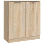 vidaXL Servante, 3 piese, stejar sonoma, lemn prelucrat