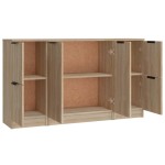 vidaXL Servante, 3 piese, stejar sonoma, lemn prelucrat