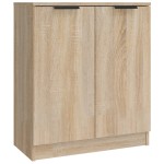 vidaXL Servante, 3 piese, stejar sonoma, lemn prelucrat
