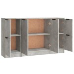 vidaXL Servante, 3 piese, gri beton, lemn prelucrat vidaXL Servante, 3 piese, gri beton, lemn prelucrat