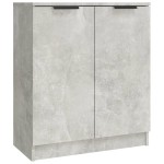 vidaXL Servante, 3 piese, gri beton, lemn prelucrat vidaXL Servante, 3 piese, gri beton, lemn prelucrat