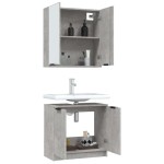 vidaXL Set dulapuri de baie, 2 piese, gri beton, lemn prelucrat vidaXL Set dulapuri de baie, 2 piese, gri beton, lemn prelucrat