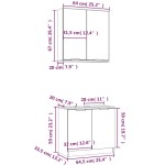 vidaXL Set dulapuri de baie, 2 piese, gri beton, lemn prelucrat vidaXL Set dulapuri de baie, 2 piese, gri beton, lemn prelucrat
