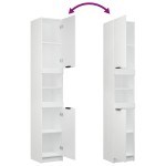 vidaXL Set dulapuri de baie, 3 piese, alb, lemn prelucrat vidaXL Set dulapuri de baie, 3 piese, alb, lemn prelucrat