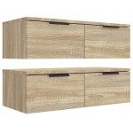 vidaXL Dulapuri perete 2 buc, stejar sonoma 68x30x20 cm lemn prelucrat