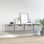 vidaXL Dulapuri perete, 2 buc., gri beton, 68x30x20 cm, lemn prelucrat