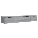 vidaXL Dulapuri perete, 2 buc., gri sonoma, 68x30x20 cm lemn prelucrat