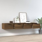 vidaXL Dulapuri perete 2 buc. stejar maro, 68x30x20 cm, lemn prelucrat