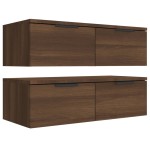 vidaXL Dulapuri perete 2 buc. stejar maro, 68x30x20 cm, lemn prelucrat
