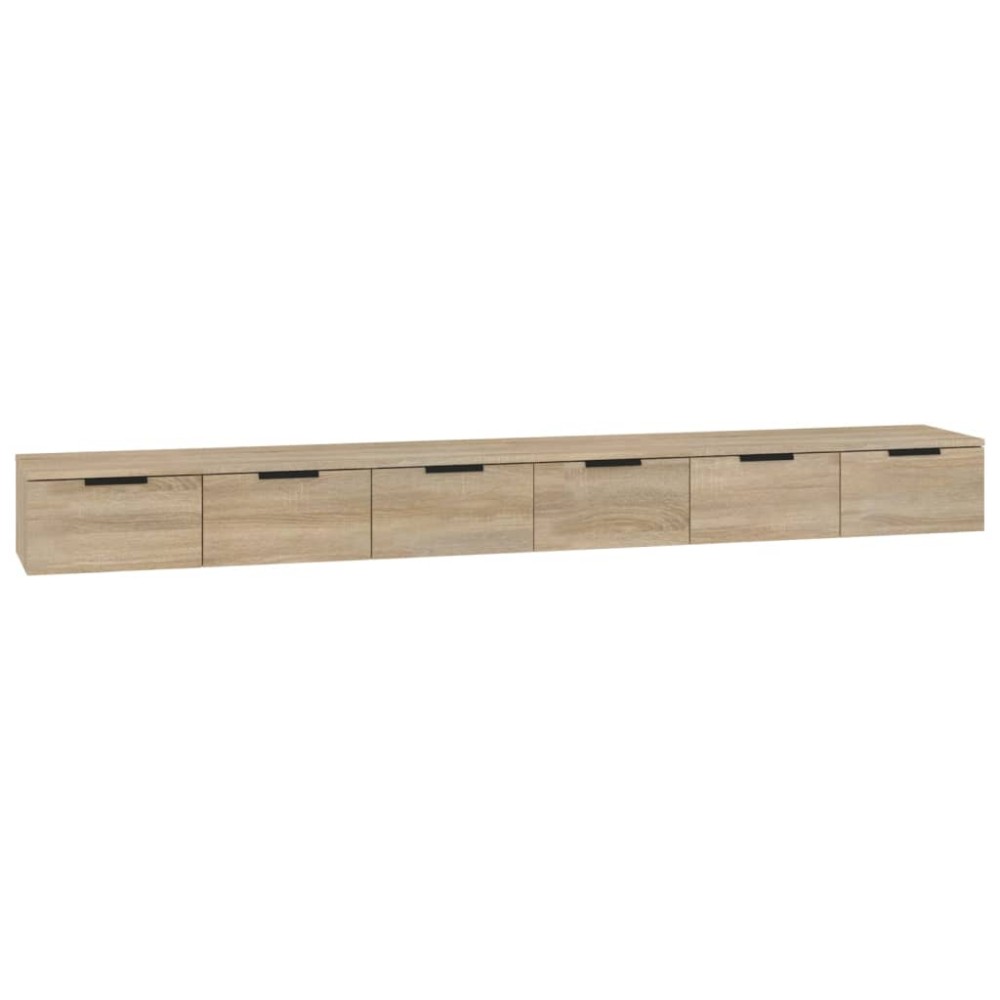 vidaXL Dulapuri perete, 2 buc., sonoma, 102x30x20 cm, lemn prelucrat