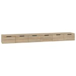 vidaXL Dulapuri perete, 2 buc., sonoma, 102x30x20 cm, lemn prelucrat