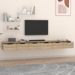 vidaXL Dulapuri perete, 2 buc., sonoma, 102x30x20 cm, lemn prelucrat