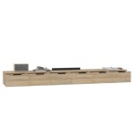 vidaXL Dulapuri perete, 2 buc., sonoma, 102x30x20 cm, lemn prelucrat