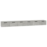 vidaXL Dulapuri perete, 2 buc., gri beton 102x30x20 cm, lemn prelucrat