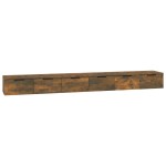 vidaXL Dulapuri perete 2 buc stejar afumat 102x30x20 cm lemn prelucrat