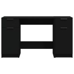 vidaXL Birou cu dulap lateral, Negru, lemn prelucrat vidaXL Birou cu dulap lateral, Negru, lemn prelucrat