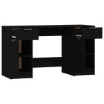 vidaXL Birou cu dulap lateral, Negru, lemn prelucrat vidaXL Birou cu dulap lateral, Negru, lemn prelucrat