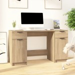 vidaXL Birou cu dulap lateral, stejar sonoma, lemn prelucrat vidaXL Birou cu dulap lateral, stejar sonoma, lemn prelucrat