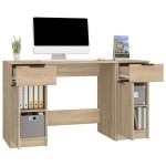 vidaXL Birou cu dulap lateral, stejar sonoma, lemn prelucrat vidaXL Birou cu dulap lateral, stejar sonoma, lemn prelucrat