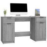 vidaXL Birou cu dulap lateral, gri sonoma, lemn prelucrat vidaXL Birou cu dulap lateral, gri sonoma, lemn prelucrat