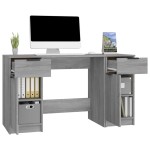 vidaXL Birou cu dulap lateral, gri sonoma, lemn prelucrat vidaXL Birou cu dulap lateral, gri sonoma, lemn prelucrat