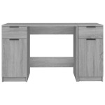 vidaXL Birou cu dulap lateral, gri sonoma, lemn prelucrat vidaXL Birou cu dulap lateral, gri sonoma, lemn prelucrat