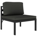 vidaXL Set mobilier de grădină cu perne, 8 piese, antracit, aluminiu