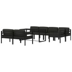 vidaXL Set mobilier de grădină cu perne, 8 piese, antracit, aluminiu
