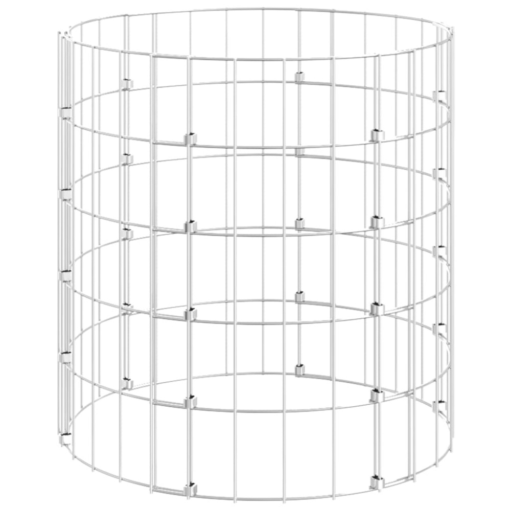 vidaXL Compostor de grădină, Ø50x50 cm, oțel galvanizat