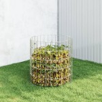 vidaXL Compostor de grădină, Ø50x50 cm, oțel galvanizat vidaXL Compostor de grădină, Ø50x50 cm, oțel galvanizat