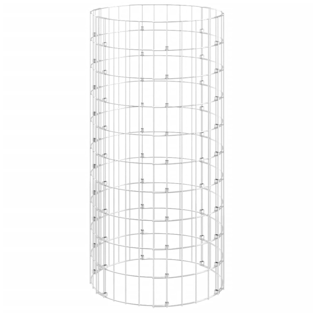 vidaXL Compostor de grădină, Ø50x100 cm, oțel galvanizat
