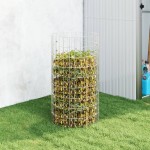 vidaXL Compostor de grădină, Ø50x100 cm, oțel galvanizat vidaXL Compostor de grădină, Ø50x100 cm, oțel galvanizat