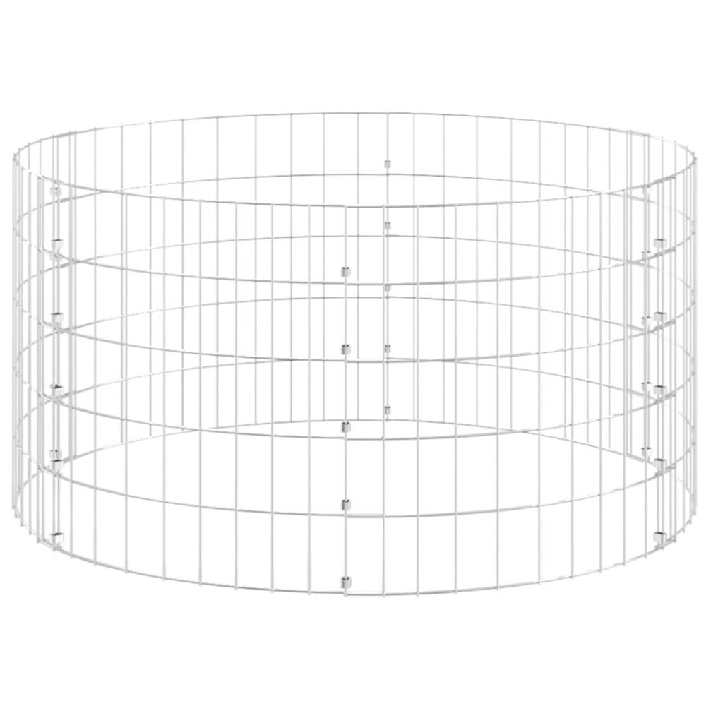 vidaXL Compostor de grădină, Ø100x50 cm, oțel galvanizat