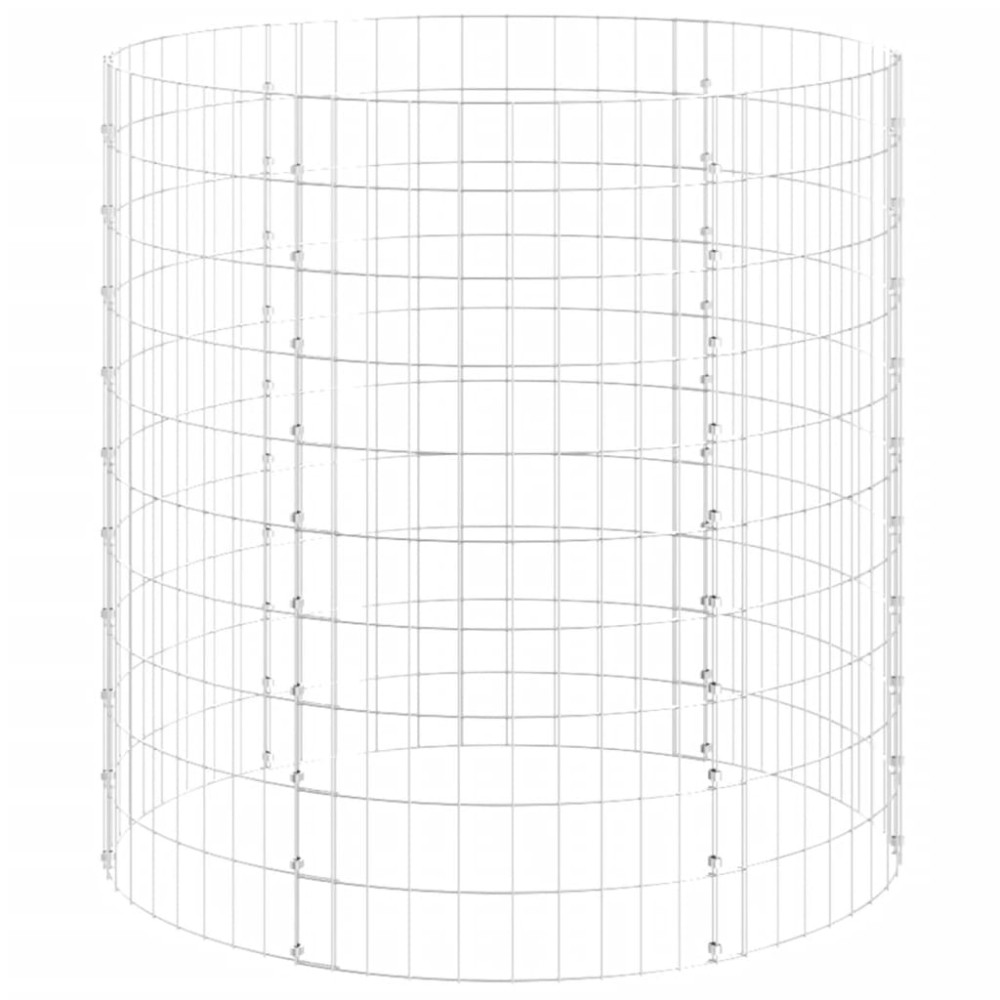 vidaXL Compostor de grădină, Ø100x100 cm, oțel galvanizat