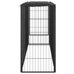 vidaXL Țarc câini 10 panouri negru 50x100 cm oțel vopsit electrostatic
