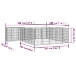 vidaXL Țarc câini 26 panouri negru 50x100 cm oțel vopsit electrostatic