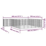vidaXL Țarc câini 30 panouri negru 50x100 cm oțel vopsit electrostatic