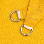 vidaXL Pânză parasolar, galben, triunghiular, 4x5x6,8m, HDPE, 160 g/m²