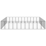 vidaXL Țarc câini 40 panouri negru 50x100 cm oțel vopsit electrostatic