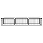vidaXL Țarc câini 8 panouri negru 100x50 cm, oțel vopsit electrostatic vidaXL Țarc câini 8 panouri negru 100x50 cm, oțel vopsit electrostatic