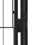 vidaXL Țarc câini 12 panouri negru 100x50 cm oțel vopsit electrostatic vidaXL Țarc câini 12 panouri negru 100x50 cm oțel vopsit electrostatic