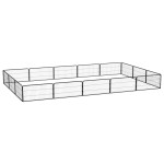 vidaXL Țarc câini 16 panouri negru 100x50 cm oțel vopsit electrostatic vidaXL Țarc câini 16 panouri negru 100x50 cm oțel vopsit electrostatic