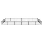 vidaXL Țarc câini 20 panouri negru 100x50 cm oțel vopsit electrostatic vidaXL Țarc câini 20 panouri negru 100x50 cm oțel vopsit electrostatic