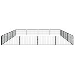 vidaXL Țarc câini 20 panouri negru 100x50 cm oțel vopsit electrostatic vidaXL Țarc câini 20 panouri negru 100x50 cm oțel vopsit electrostatic