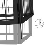 vidaXL Țarc câini 20 panouri negru 100x50 cm oțel vopsit electrostatic vidaXL Țarc câini 20 panouri negru 100x50 cm oțel vopsit electrostatic