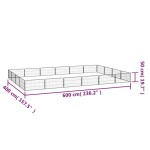vidaXL Țarc câini 20 panouri negru 100x50 cm oțel vopsit electrostatic vidaXL Țarc câini 20 panouri negru 100x50 cm oțel vopsit electrostatic