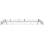 vidaXL Țarc câini 24 panouri negru 100x50 cm oțel vopsit electrostatic vidaXL Țarc câini 24 panouri negru 100x50 cm oțel vopsit electrostatic
